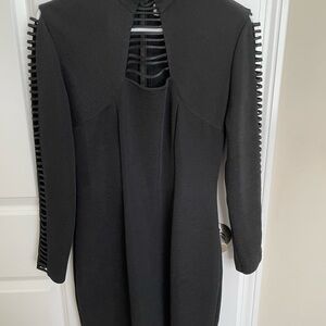 Designer black cocktail dress